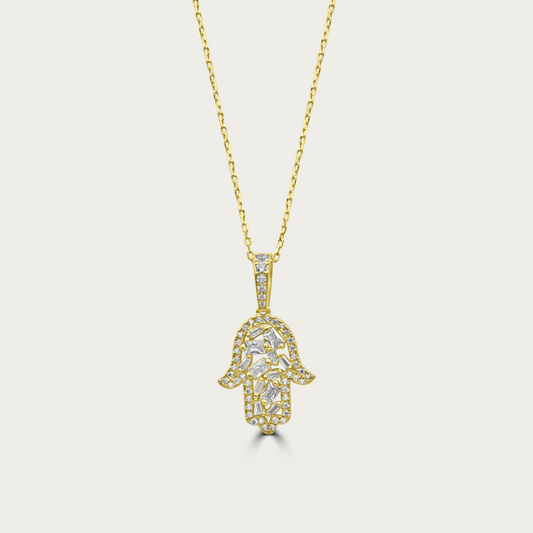 The Mosaic Hamsa Necklace