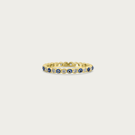 The Mini Enamel Evil Eye Ring