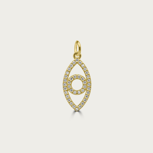 The Vertical Pave Eye Pendant