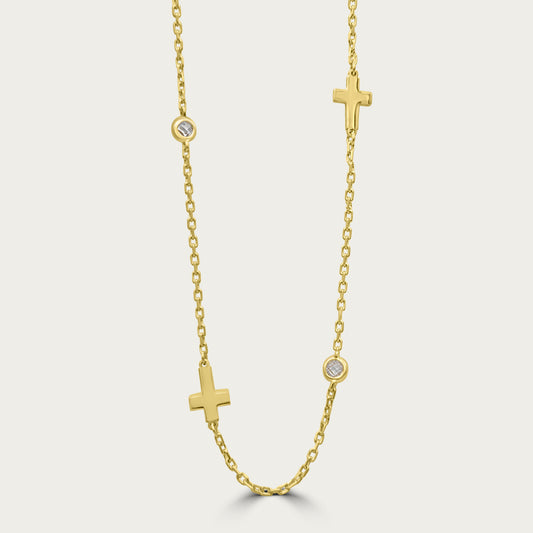 The Laced in Crosses Necklace