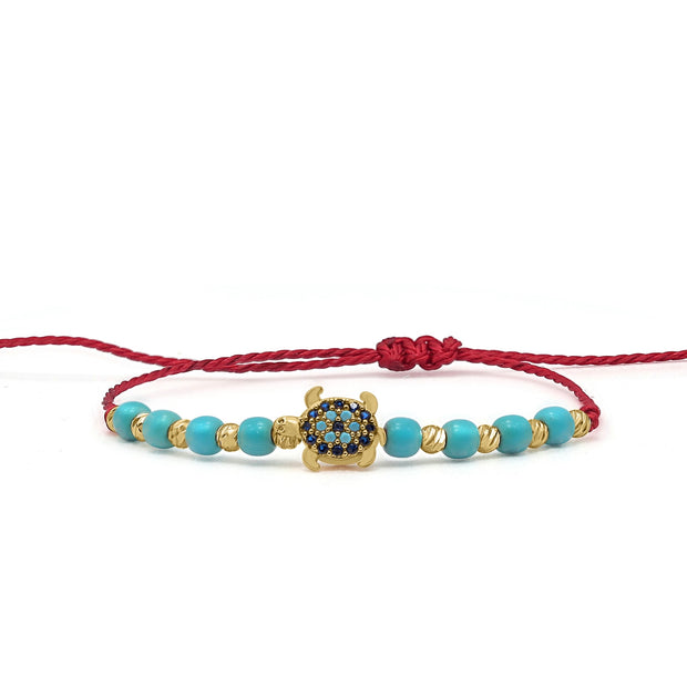 The Turquoise Turtle Macrame Bracelet