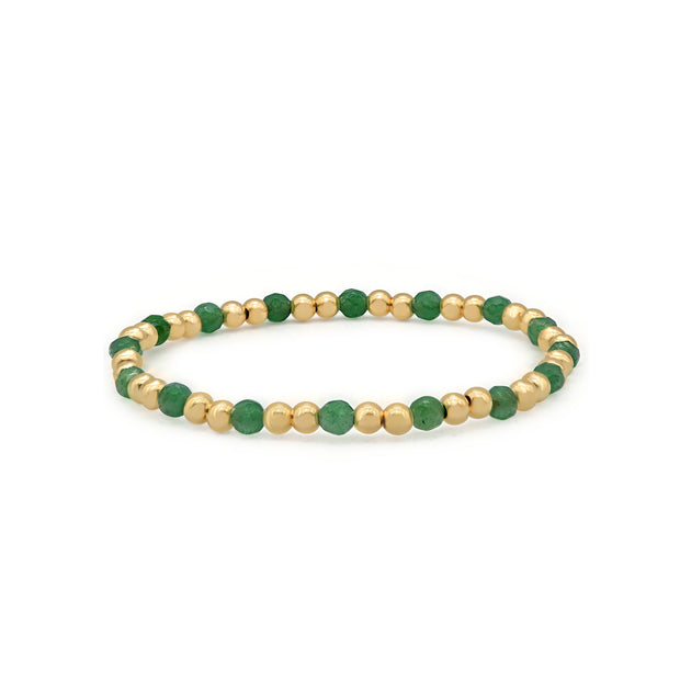 The Green Agath Beaded Armcandy Bracelet