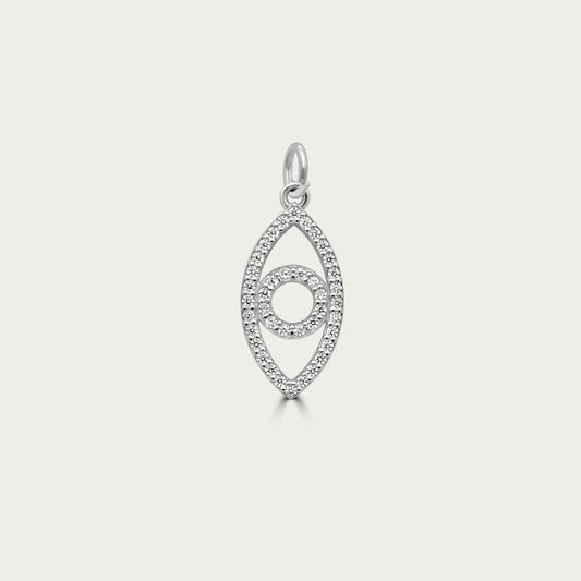 The Vertical Pave Eye Pendant