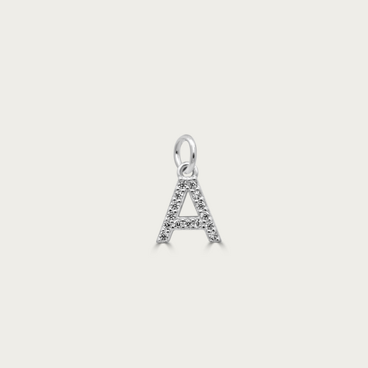 The Pave Initial Charm - In store only
