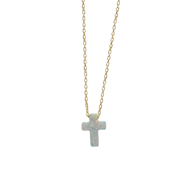 The Opal Cross Necklace