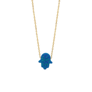 The Opal Hamsa Necklace