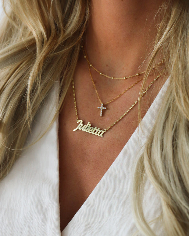 The Pavé Cross Necklace