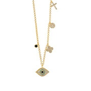 The Multi Charm Necklace -Cross