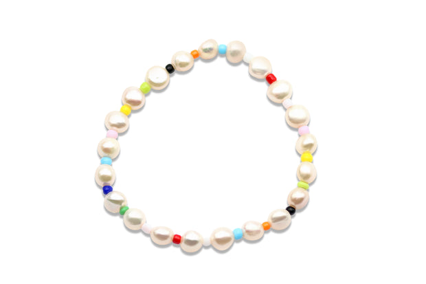 The Multi Coloured Fresh Water Pearl Bracelet