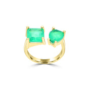 The Toi et Moi Emerald Ring