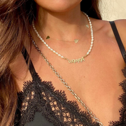 The Stay Custom In Pearls Necklace -Greek