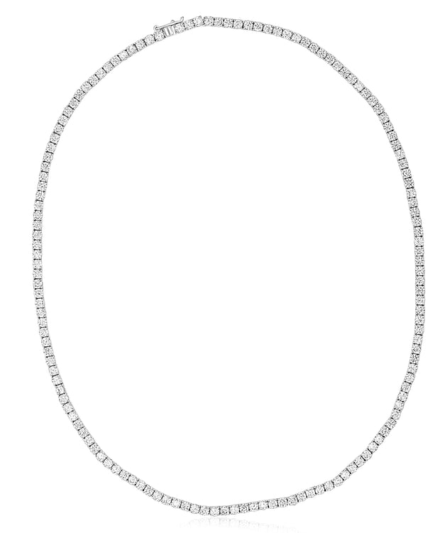 925 Silver Cubic Zirconia Tennis Necklace