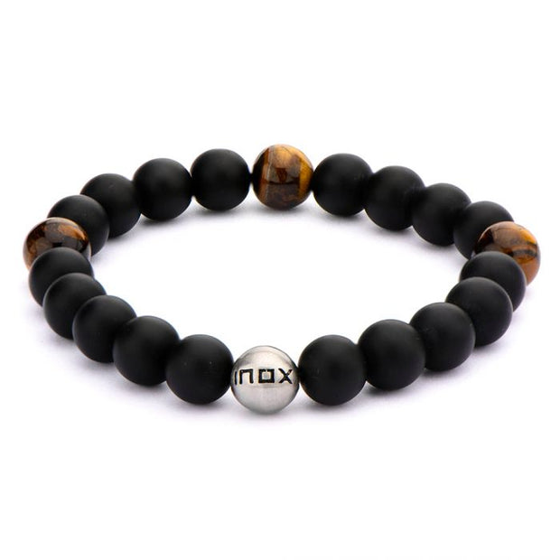 BR5138 - Tiger's Eye Stone Bead Bracelet