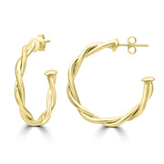 The Simple and Sweet Twisted Hoops