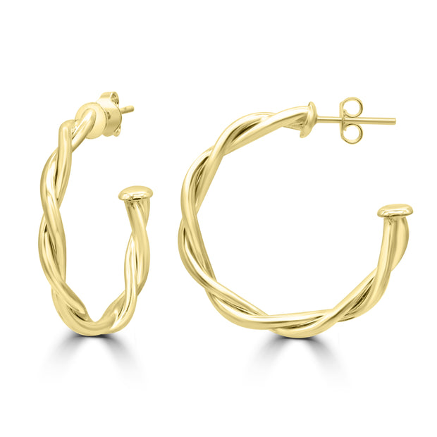 The Simple and Sweet Twisted Hoops