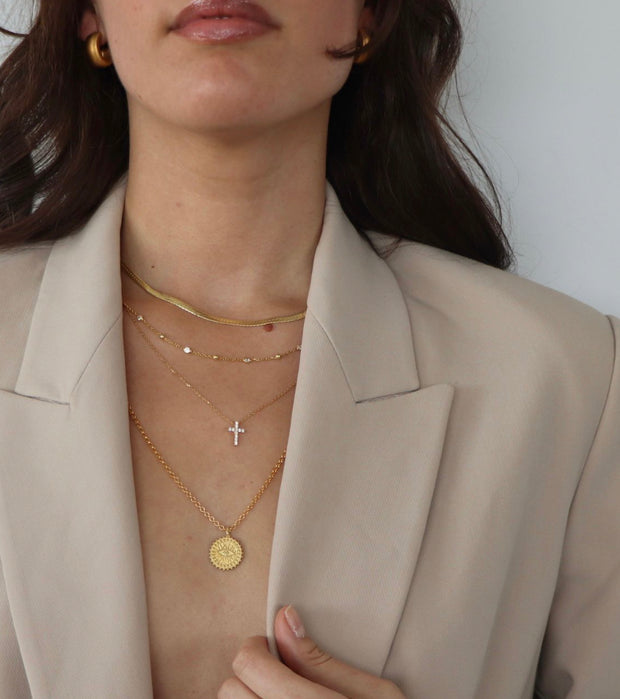 The Pavé Cross Necklace