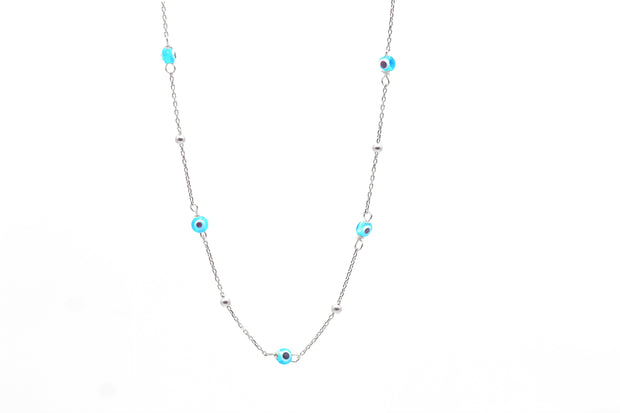 The Mini Beaded Evil Eye Necklace